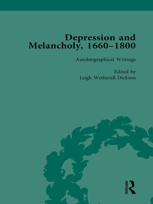 cover image of Depression and Melancholy, 1660-1800 vol 3